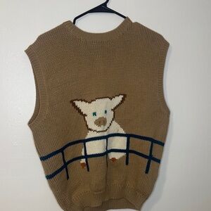Cute Pig Knit Sweater Vest
